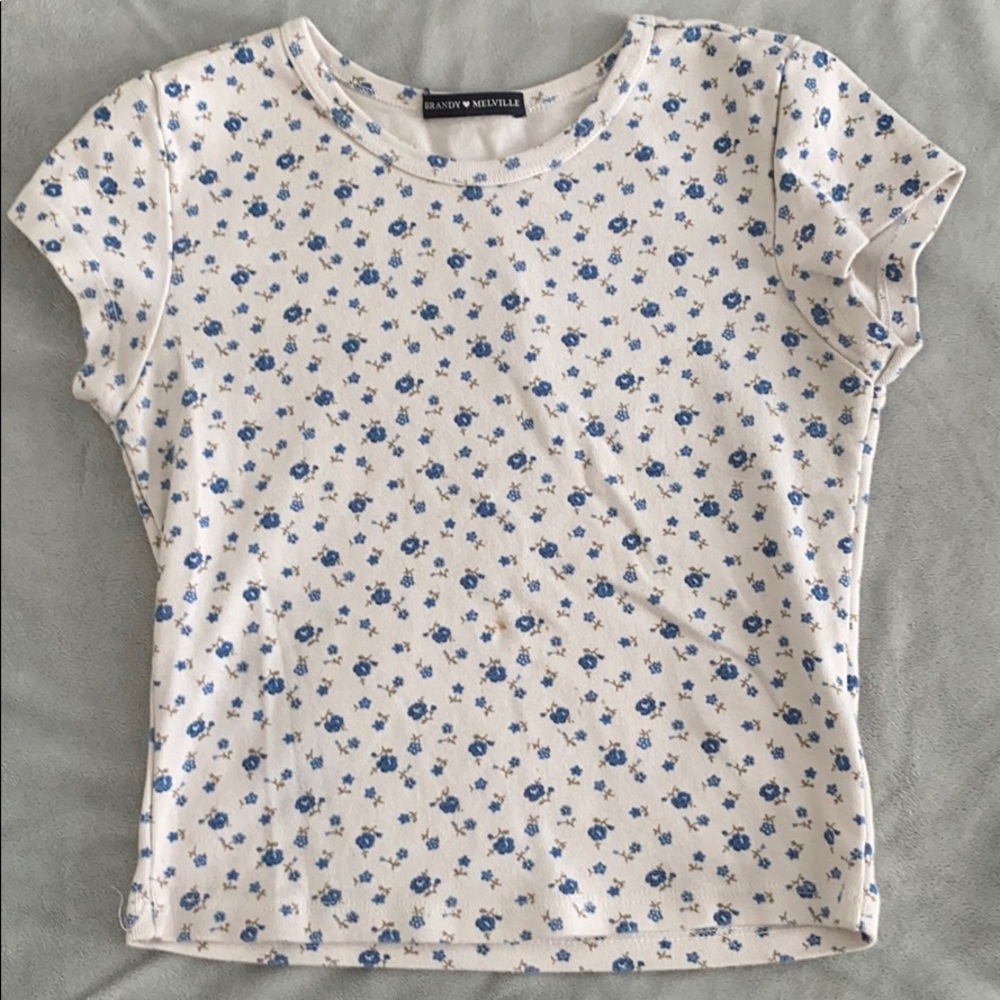 brandy blue floral ashlyn top